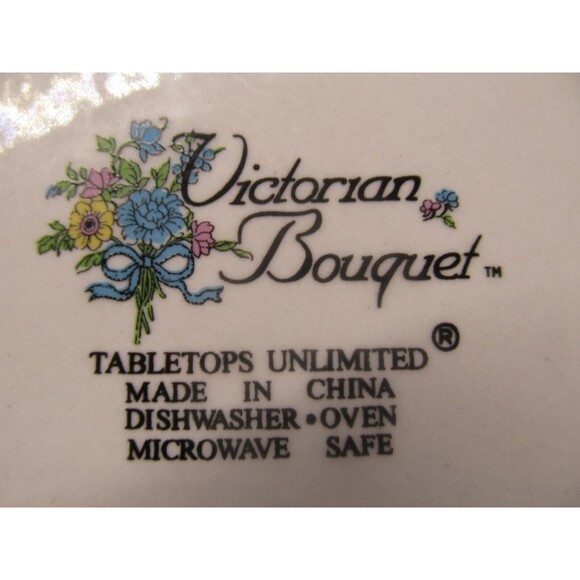 Tabletops Unlimited Victorian Bouquet 7" Dessert Bread Plate VGC - Picture 5 of 7
